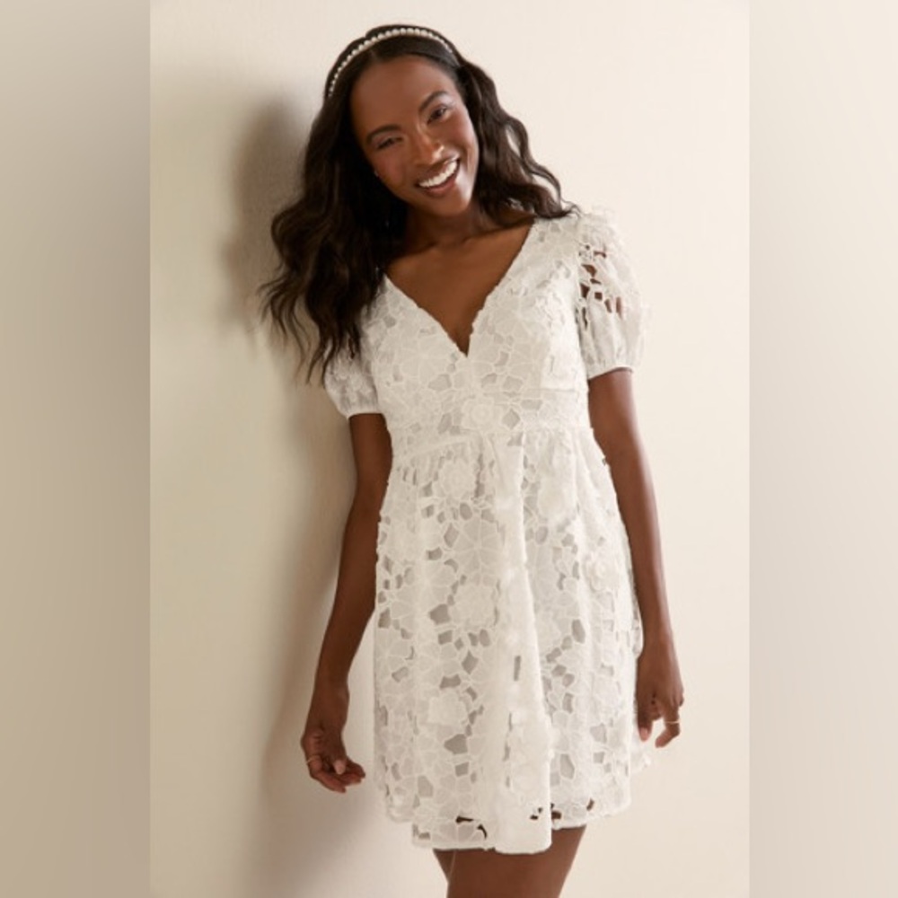 NWT Angelica Floral Lace Mini Dress